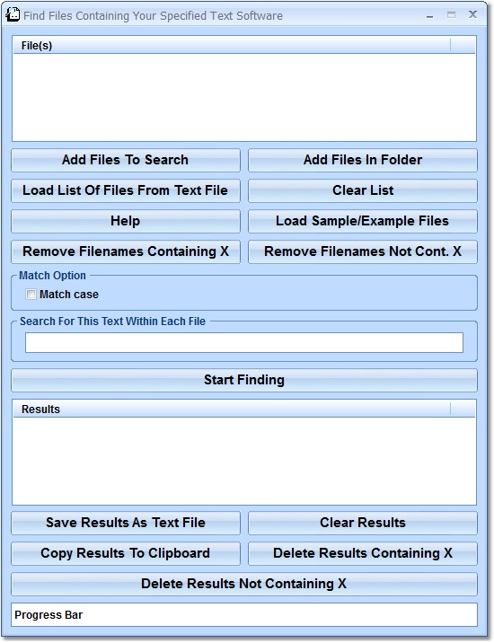 Find Files Containing Your Specified Text Software screen shot