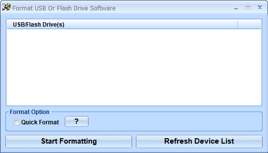 Format USB Or Flash Drive Software 7.0 screenshot