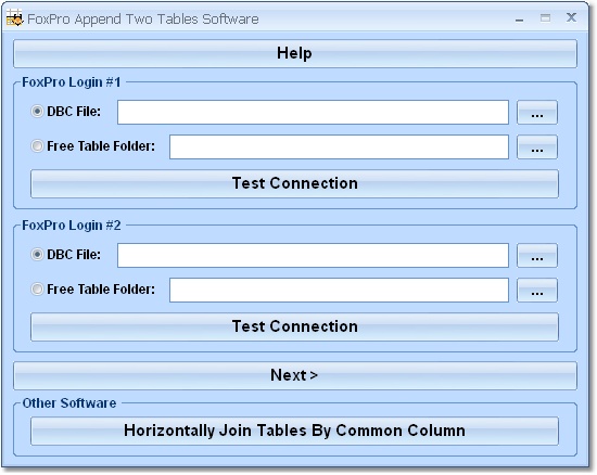 Screenshot for FoxPro Append Two Tables Software 7.0