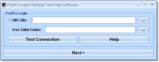 Screenshot of FoxPro Import Multiple Text Files Software