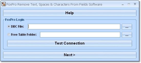Screenshot of FoxPro Remove (Delete, Replace) Text, Spaces & Characters From Fields Software 7.0