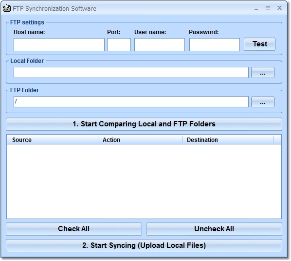 FTP Synchronization Software 7.0