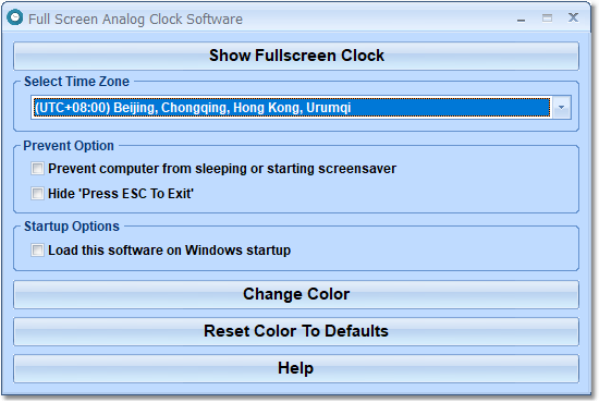 Full Screen Analog Clock Software 7.0 full