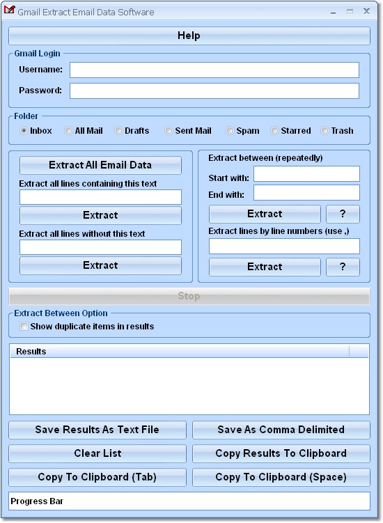 Screenshot for Gmail Extract Email Data Software 7.0