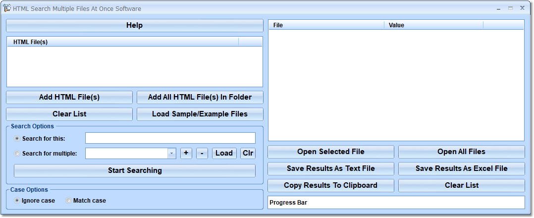 HTML Search Multiple Files At Once Software