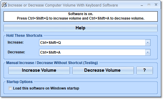 Increase or Decrease Computer Volume With Keyboard Software