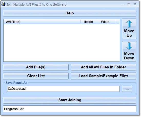 Join Multiple AVI Files Into One Software screen shot
