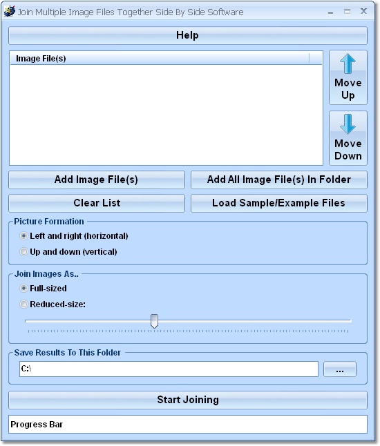 Join Multiple Image Files Together Side By Side So screen shot