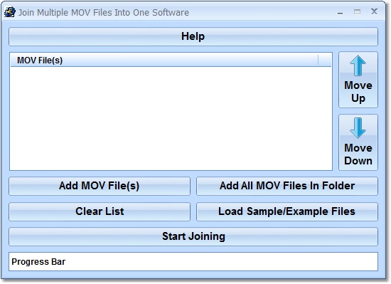 Join Multiple MOV Files Into One Software screen shot