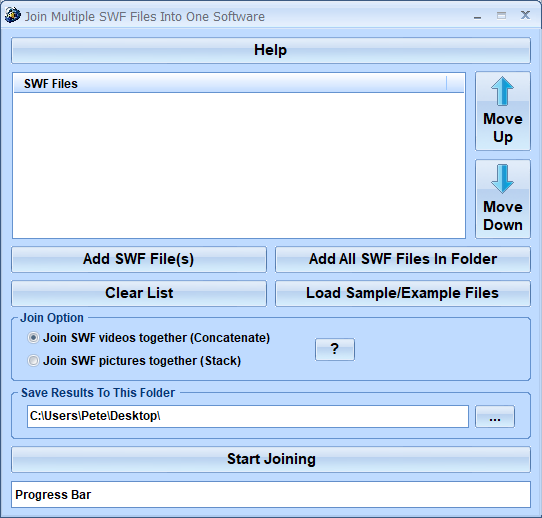 screenshot of join-multiple-swf-files-into-one-software
