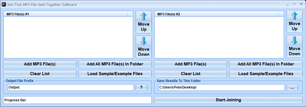 Join Two MP3 File Sets Together Software