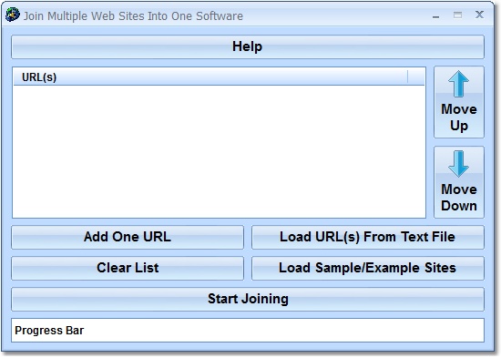 Join Multiple Web Sites Into One Software screen shot