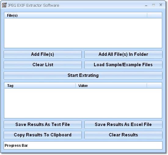 JPEG EXIF Extractor Software screen shot