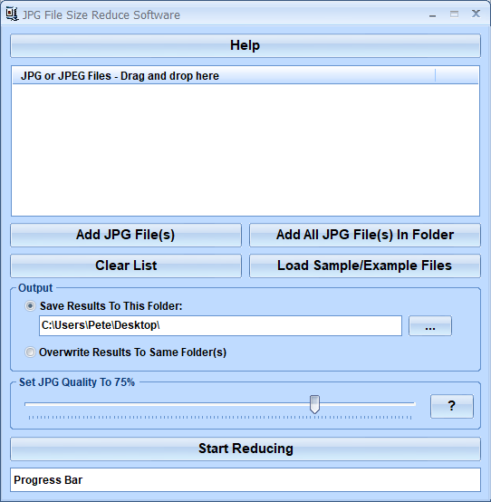 JPG File Size Reduce Software 7.0 full screenshot