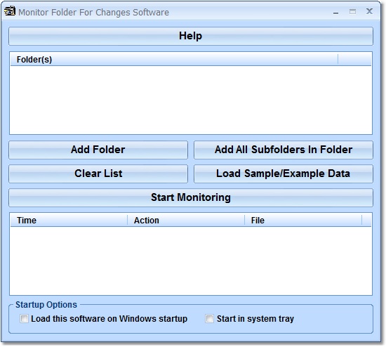 Click to view Monitor Folder For Changes Software 7.0 screenshot