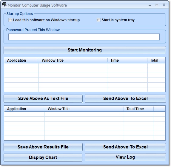 Click to view Monitor Computer Usage Software 7.0 screenshot