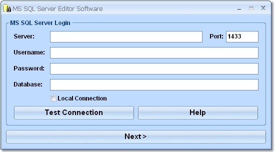 Click to view MS SQL Server Editor Software 7.0 screenshot