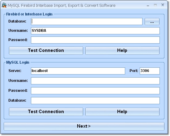 MySQL Firebird Interbase Import, Export & Convert  screen shot