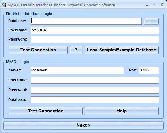MySQL Firebird Interbase Import, Export & Convert  7.0 screenshot