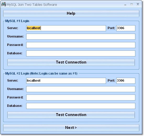 Screenshot of MySQL Join Two Tables Software 7.0