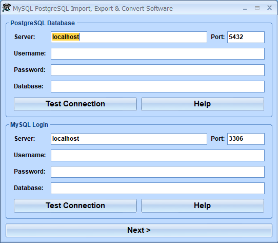 screenshot of mysql-postgresql-import,-export-and-convert-software