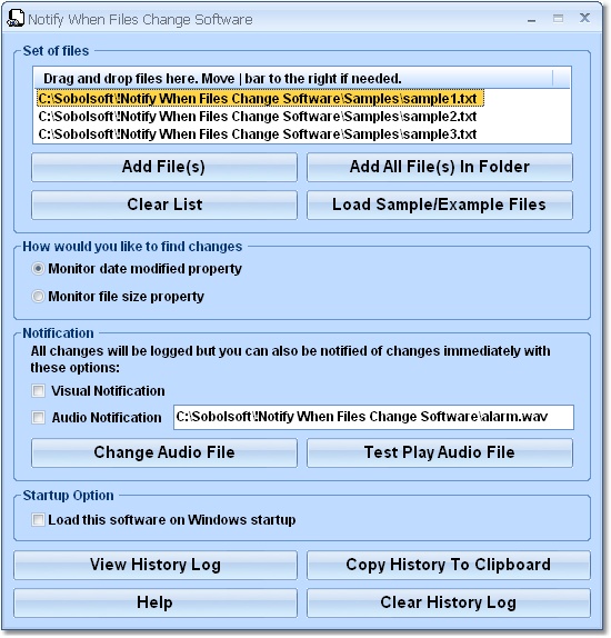 Notify When Files Change Software