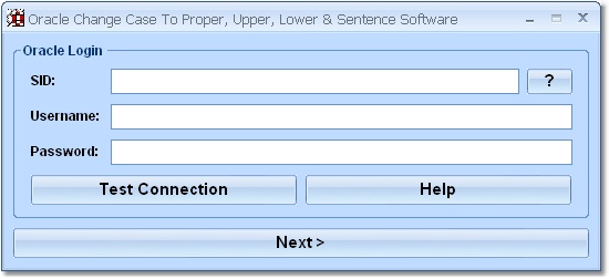Screenshot of Oracle Change Case to Proper, Upper & Lower Software