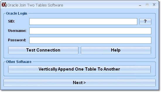 Screenshot of Oracle Join Two Tables Software 7.0