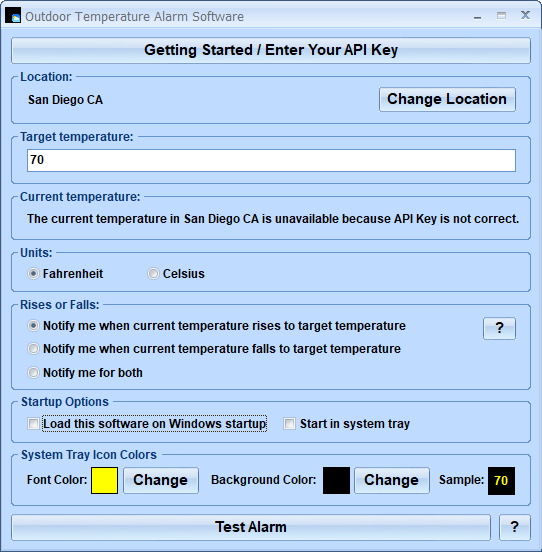 Outdoor Temperature Alarm Software Windows 11 download