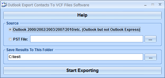 screenshot of outlook-export-vcf