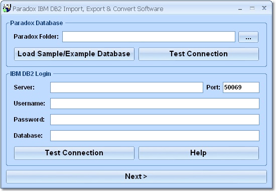 Screenshot for Paradox IBM DB2 Import, Export & Convert Software 7.0