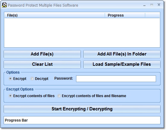 Password Protect Multiple Files Software
