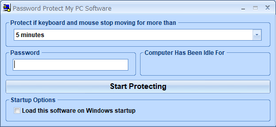 screenshot of password-protect-my-pc-software
