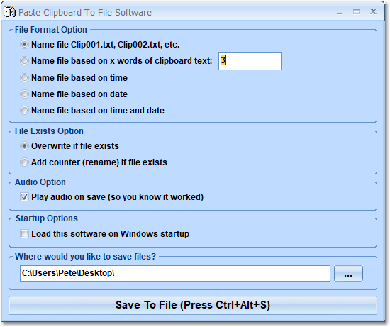 Paste Clipboard To File Software