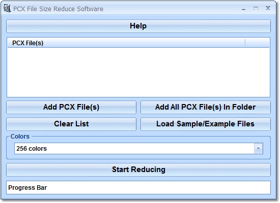 PCX File Size Reduce Software screen shot