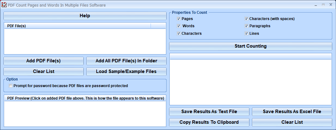 PDF Count Pages and Words In Multiple Files Software