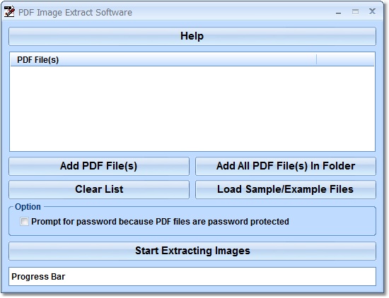 PDF Image Extract Software screen shot