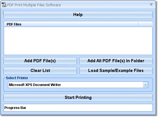 PDF Print Multiple Files Software screen shot