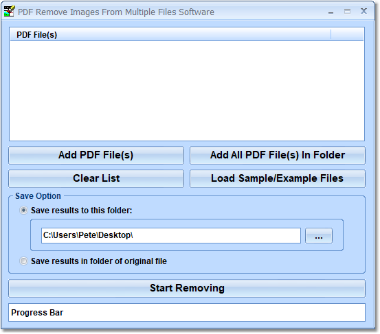 PDF Remove Images From Multiple Files Software