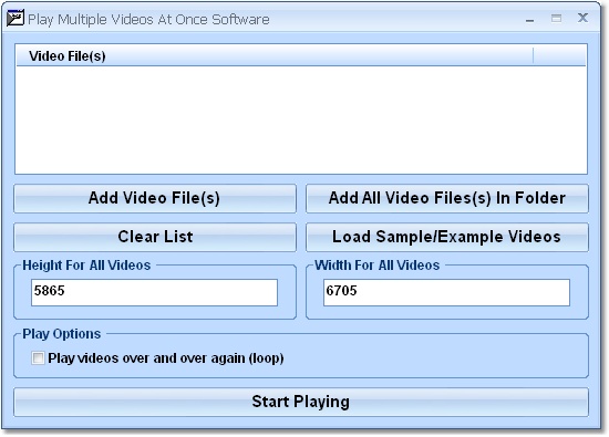Play Multiple Videos At Once Software screen shot