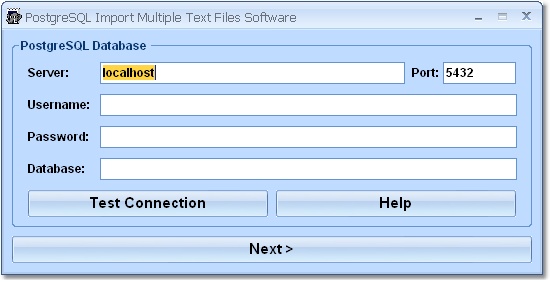 PostgreSQL Import Multiple Text Files Software 7.0