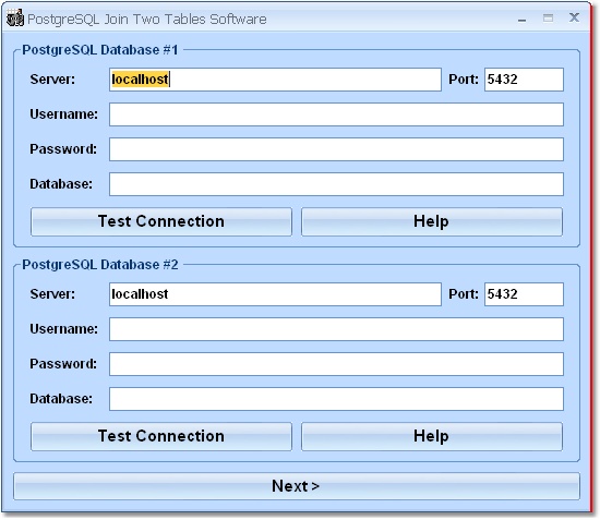 Screenshot of PostgreSQL Join Two Tables Software