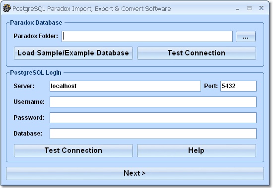 Paradox to PostgreSQL Conversion Software Screenshot
