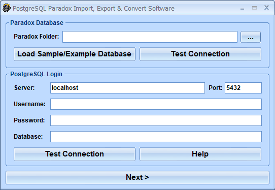 PostgreSQL Paradox Import, Export & Convert Software