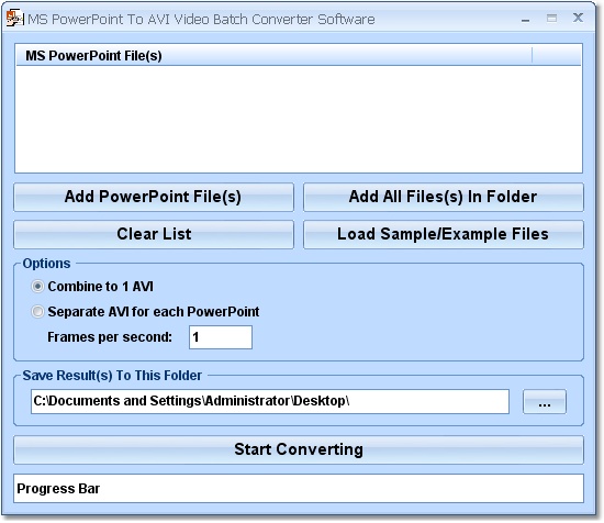 MS PowerPoint To AVI Video Batch Converter Software