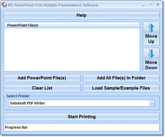 MS PowerPoint Print Multiple Presentations Softwar screen shot