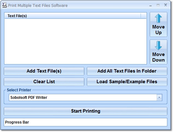 Print Multiple Text Files Software screen shot