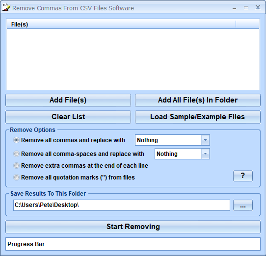 screenshot of remove-comma-csv