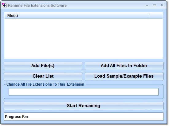 Rename File Extensions Software screen shot