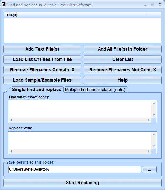 Find and Replace In Multiple Text Files Software
